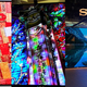 A series of HDR televisions. HDR especially shines when it comes to things like stain glass windows, reflections on water, and the intricacies of quilts. (All images: Gizmodo)